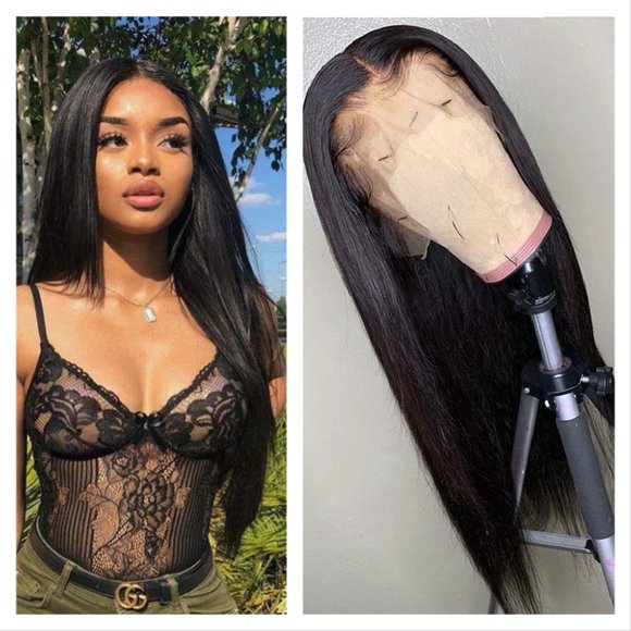 Brazilian Straight Lace Front Human Hair Wig 18